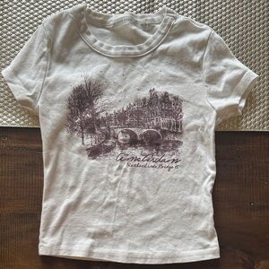 Altar'd State White Amsterdam Bridge T-Shirt